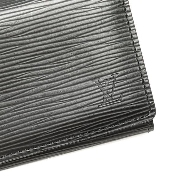 Pre-owned Louis Vuitton Epi Enveloppe Carte De Visite Black