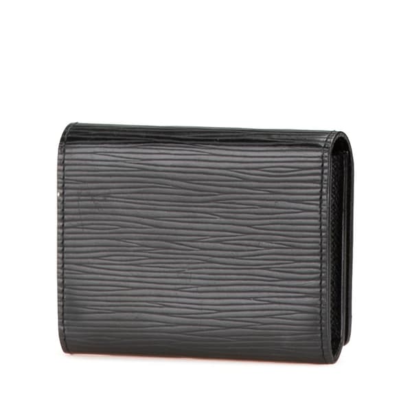 Pre-owned Louis Vuitton Epi Enveloppe Carte De Visite Black
