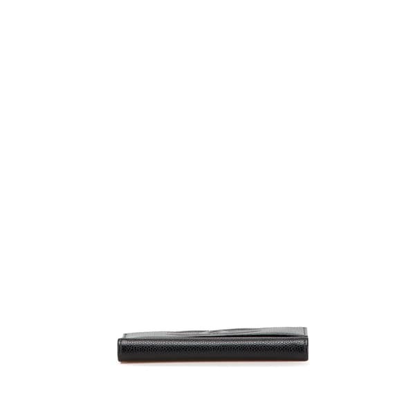 Pre-owned Chanel CC Caviar Trifold Wallet Black
