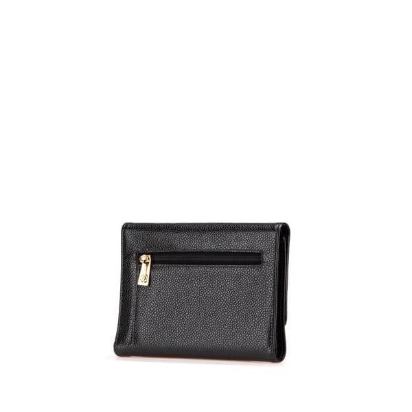 Pre-owned Chanel CC Caviar Trifold Wallet Black