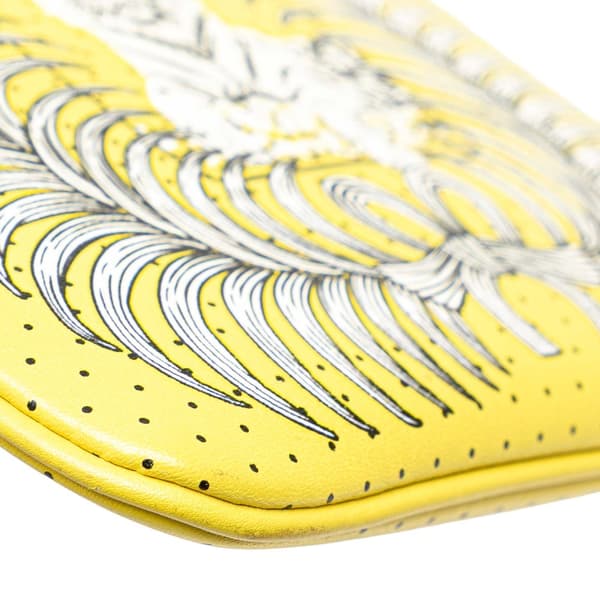 Pre-owned Hermès Swift Tigre Royal Bandana Carre Pocket Pouch Yellow