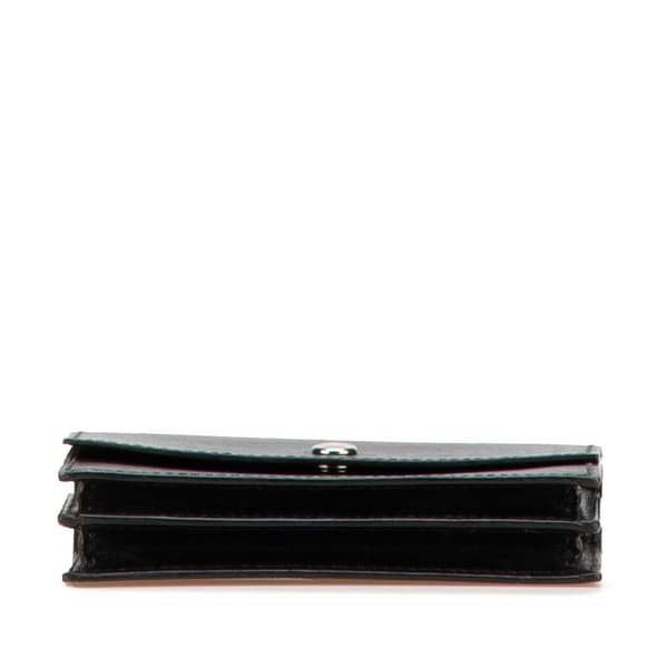 Pre-owned Hermès Box Calf Card Holder Black