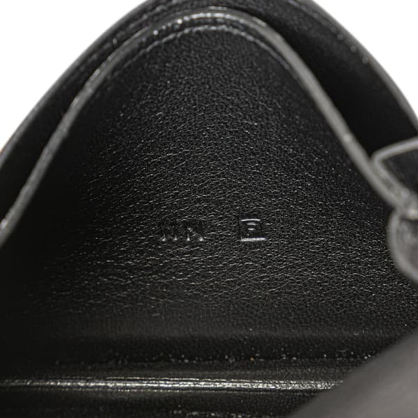 Pre-owned Hermès Box Calf Card Holder Black