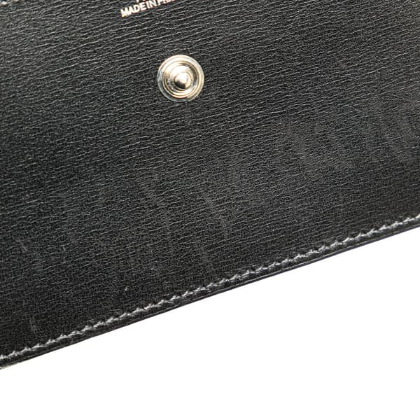 Pre-owned Hermès Box Calf Card Holder Black