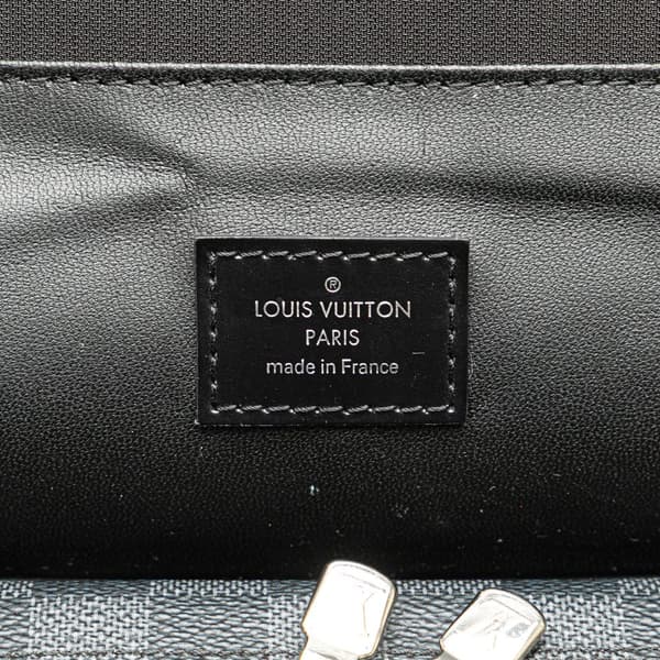 Pre-owned Louis Vuitton Damier Graphite Hanging Toiletry Kit Pouch Black