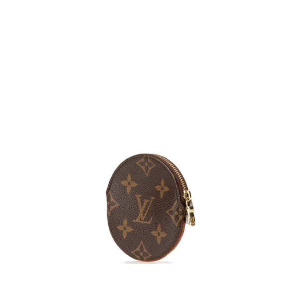 Pre-owned Louis Vuitton Monogram Round Coin Pouch Brown