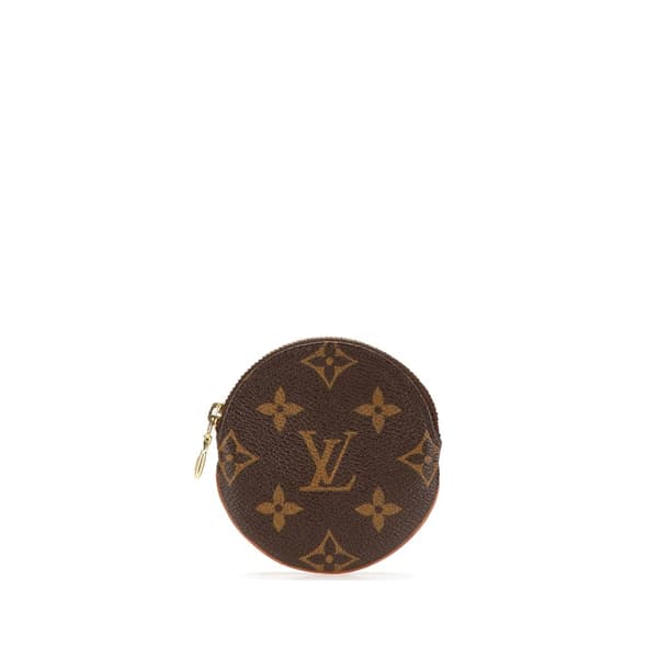 Pre-owned Louis Vuitton Monogram Round Coin Pouch Brown