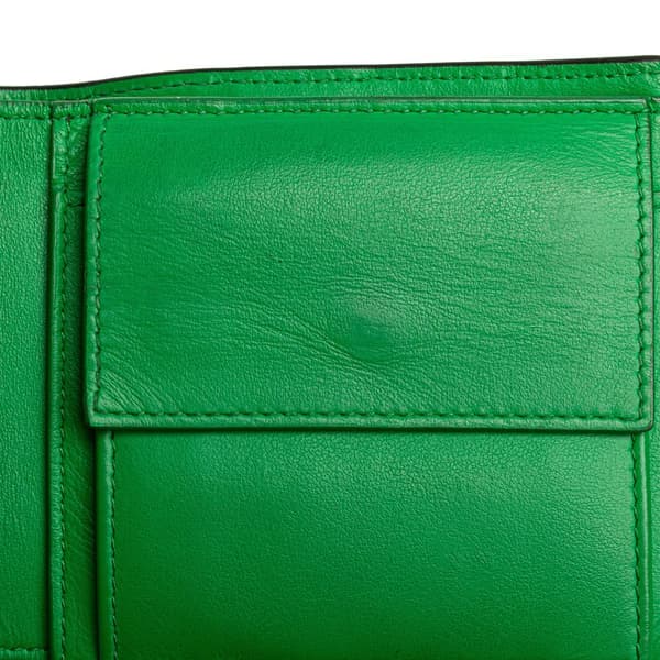 Pre-owned Bottega Veneta Leather Intrecciato Bifold Wallet Black
