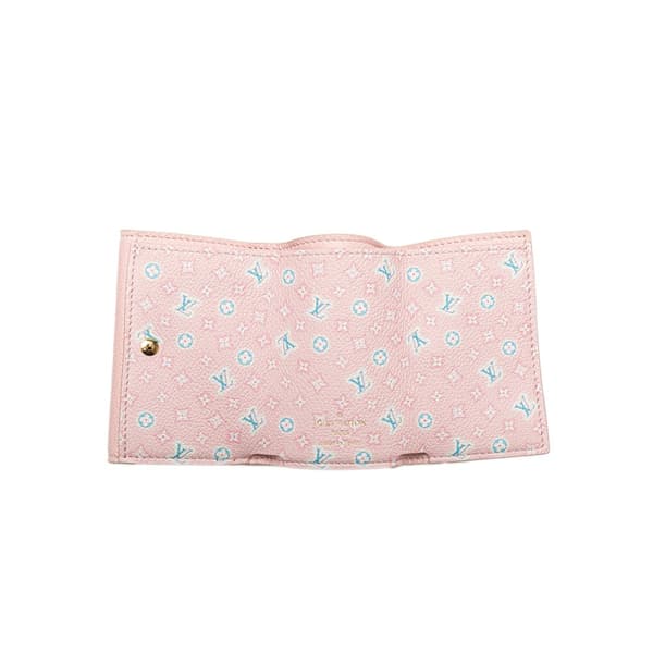 Pre-owned Louis Vuitton Leather Lockmini Wallet Pink
