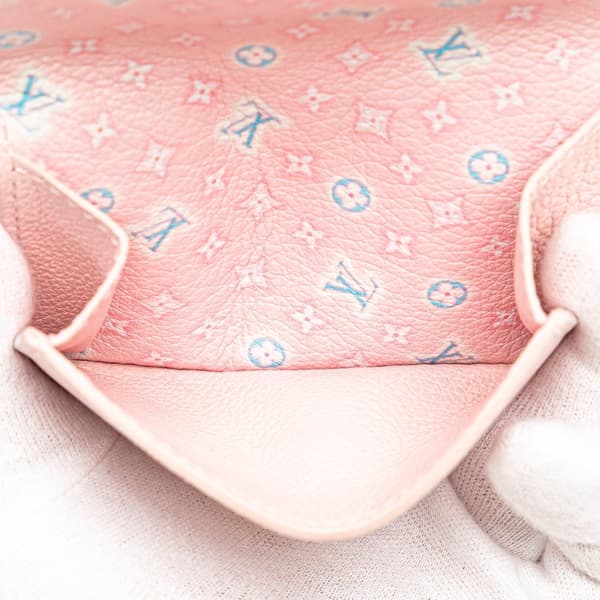 Pre-owned Louis Vuitton Leather Lockmini Wallet Pink