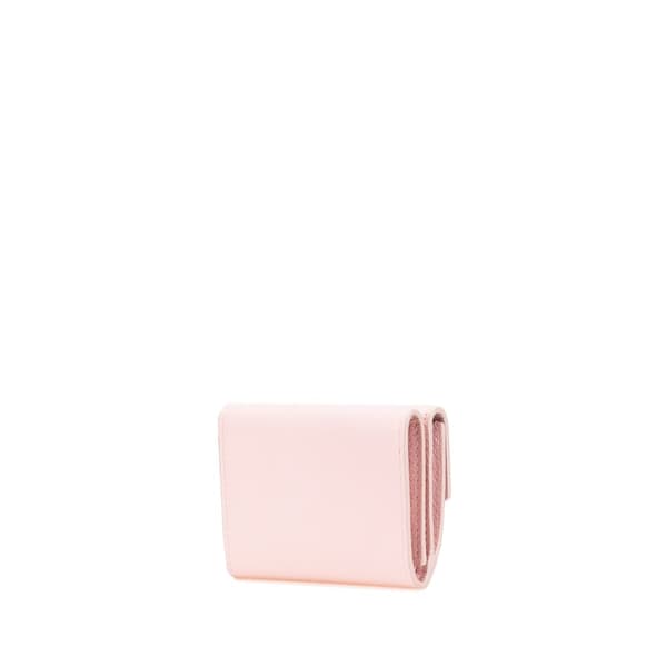 Pre-owned Louis Vuitton Leather Lockmini Wallet Pink