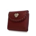 Miniatyrbild 2 av 10: Pre-owned Dior Calfskin Heart Compact Small Wallet Red