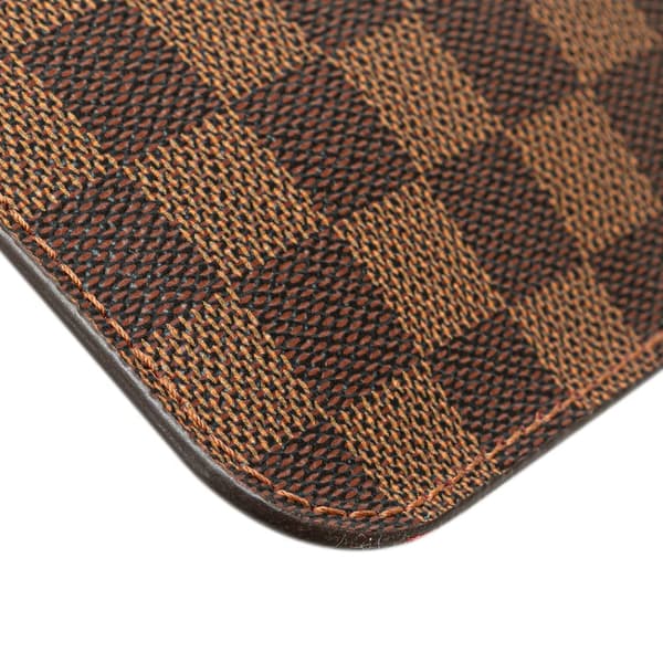 Pre-owned Louis Vuitton Damier Ebene Neverfull Pouch MM Brown