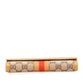 Miniatyrbillede 3 af 10: Pre-owned Gucci GG Canvas Web Long Wallet Brown