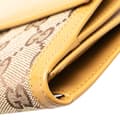 Miniatyrbillede 9 af 10: Pre-owned Gucci GG Canvas Web Long Wallet Brown