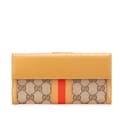 Miniatyrbillede 1 af 10: Pre-owned Gucci GG Canvas Web Long Wallet Brown