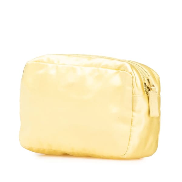 Pre-owned Prada Raso Cosmetic Pouch Yellow