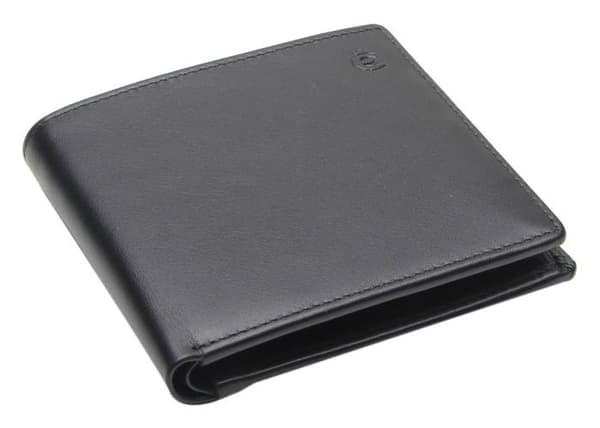 Plånbok - Esquire - Logotyp Billfold Plånbok - Läder - RFID-skydd - Svart