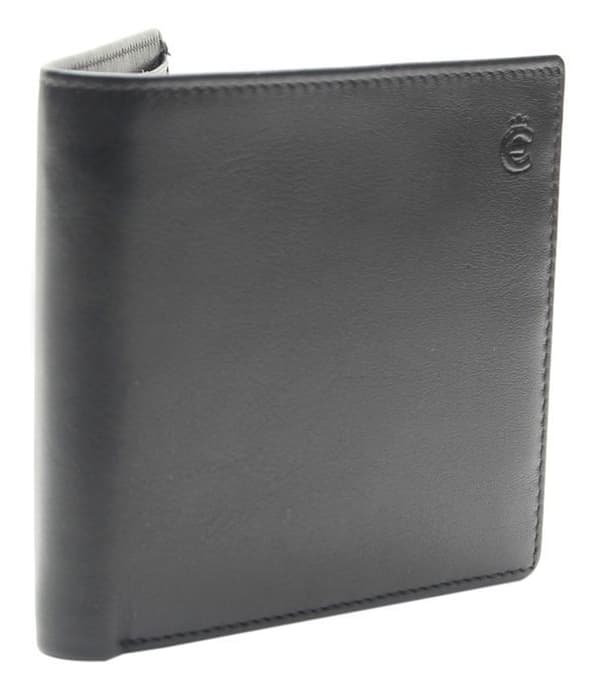 Plånbok - Esquire - Logotyp Billfold Plånbok - Läder - RFID-skydd - Svart