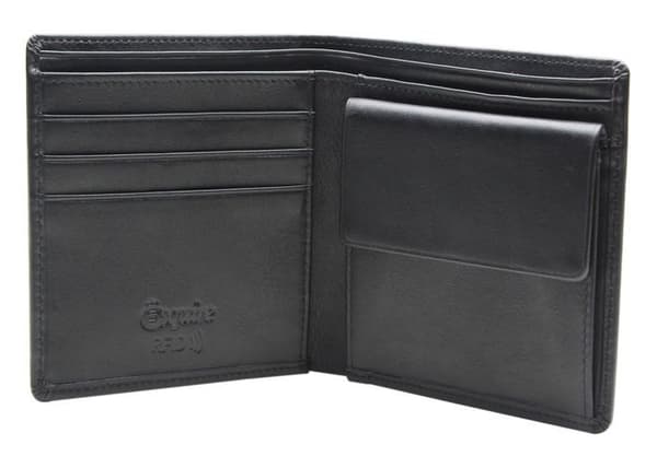 Plånbok - Esquire - Logotyp Billfold Plånbok - Läder - RFID-skydd - Svart