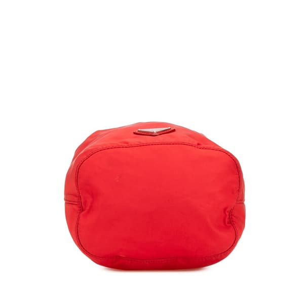 Pre-owned Prada Tessuto Drawstring Pouch Red