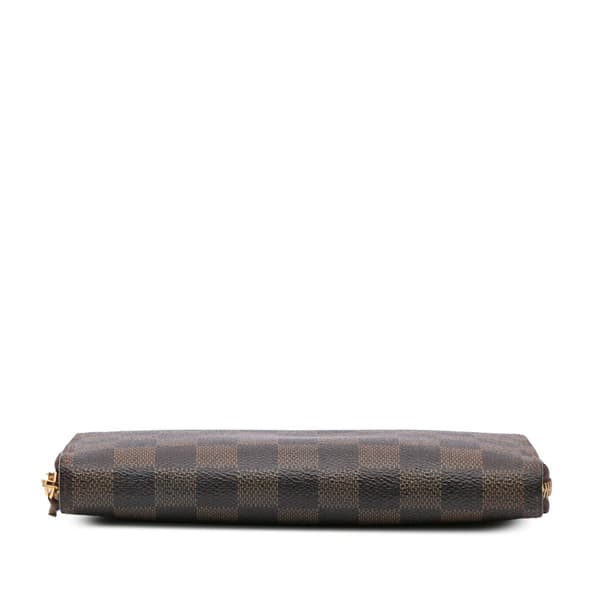 Pre-owned Louis Vuitton Damier Ebene Zippy Wallet Brown