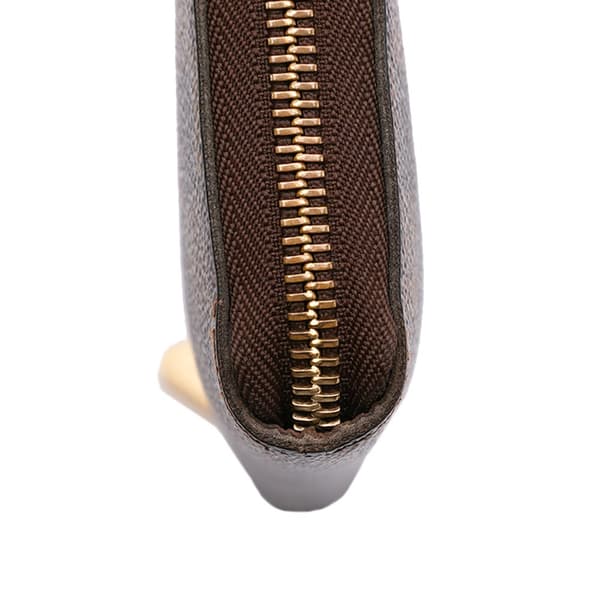 Pre-owned Louis Vuitton Damier Ebene Zippy Wallet Brown
