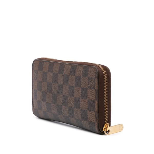 Pre-owned Louis Vuitton Damier Ebene Zippy Wallet Brown