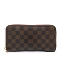 Miniatyrbillede 1 af 10: Pre-owned Louis Vuitton Damier Ebene Zippy Wallet Brown