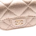 Pikkukuva 7 / 10: Pre-owned Chanel Metallic Quilted Lambskin Round Clip On Coin Purse Airpods Case Gold