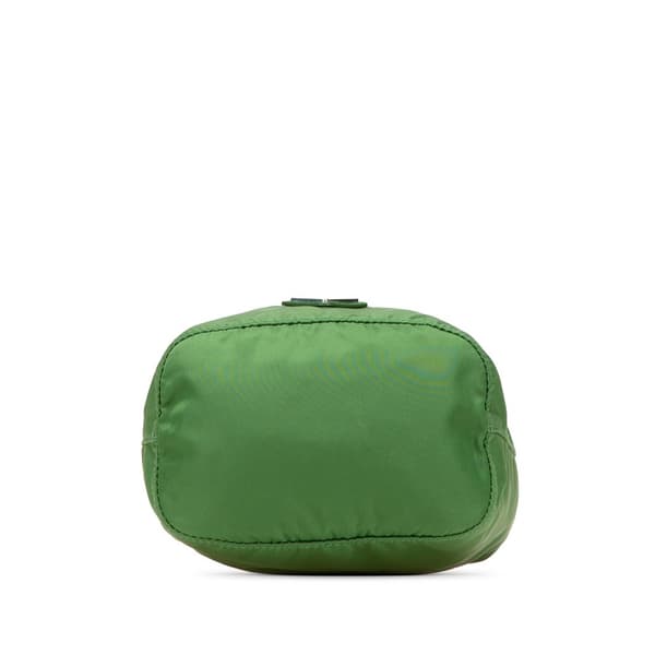 Pre-owned Prada Tessuto Drawstring Pouch Green