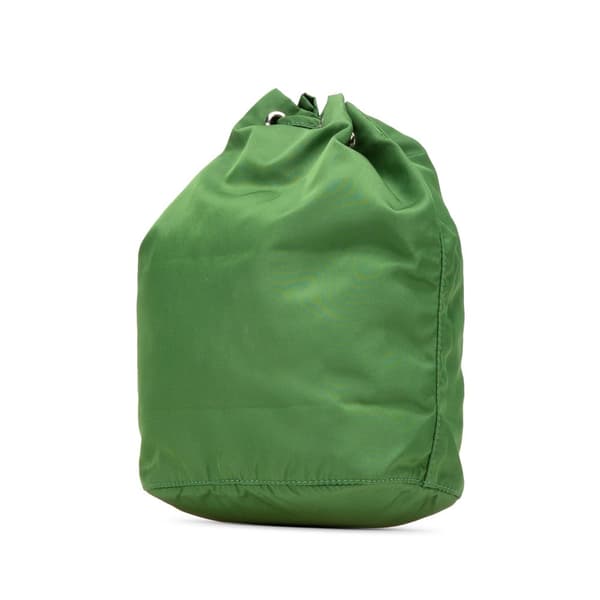 Pre-owned Prada Tessuto Drawstring Pouch Green