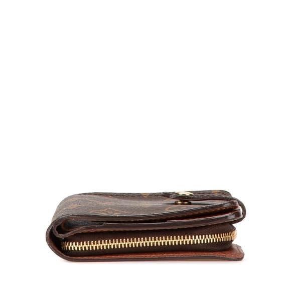 Pre-owned Louis Vuitton Monogram Bifold Compact Wallet Brown