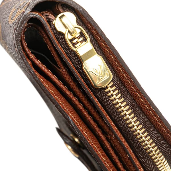 Pre-owned Louis Vuitton Monogram Bifold Compact Wallet Brown