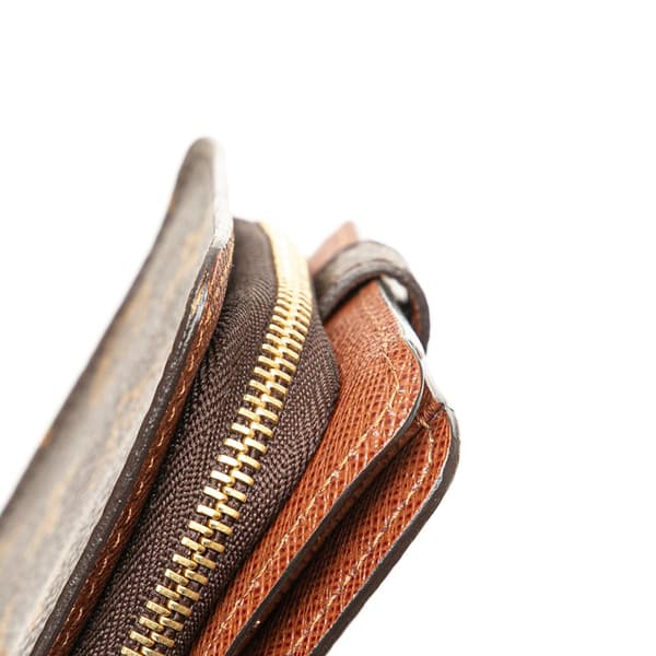 Pre-owned Louis Vuitton Monogram Bifold Compact Wallet Brown