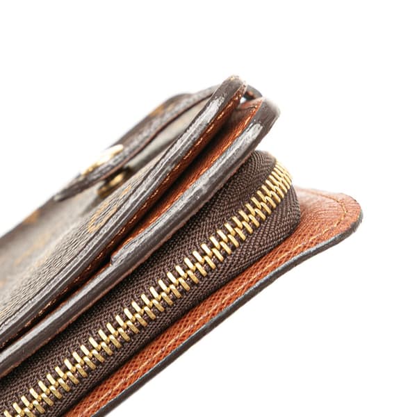 Pre-owned Louis Vuitton Monogram Bifold Compact Wallet Brown