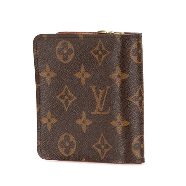 Pre-owned Louis Vuitton Monogram Bifold Compact Wallet Brown