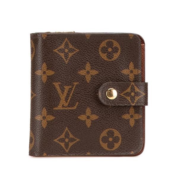 Pre-owned Louis Vuitton Monogram Bifold Compact Wallet Brown