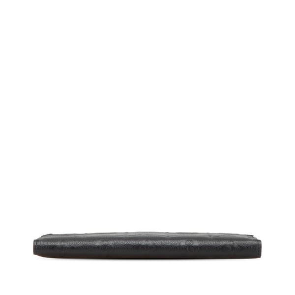 Pre-owned Louis Vuitton Monogram Empreinte Adele Wallet Black