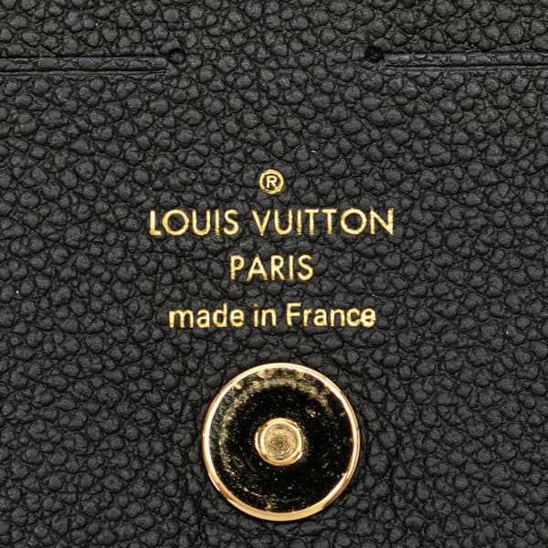 Pre-owned Louis Vuitton Monogram Empreinte Adele Wallet Black