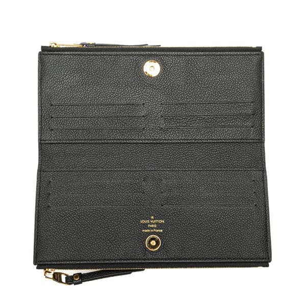 Pre-owned Louis Vuitton Monogram Empreinte Adele Wallet Black