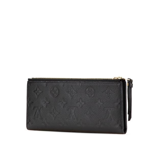 Pre-owned Louis Vuitton Monogram Empreinte Adele Wallet Black