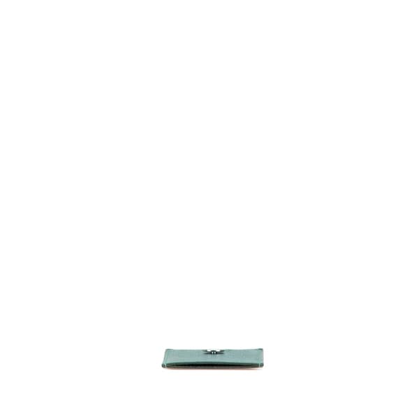 Pre-owned Hermès Epsom Diabolo Card Holder Green