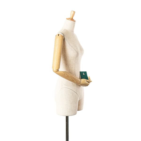 Pre-owned Hermès Epsom Diabolo Card Holder Green