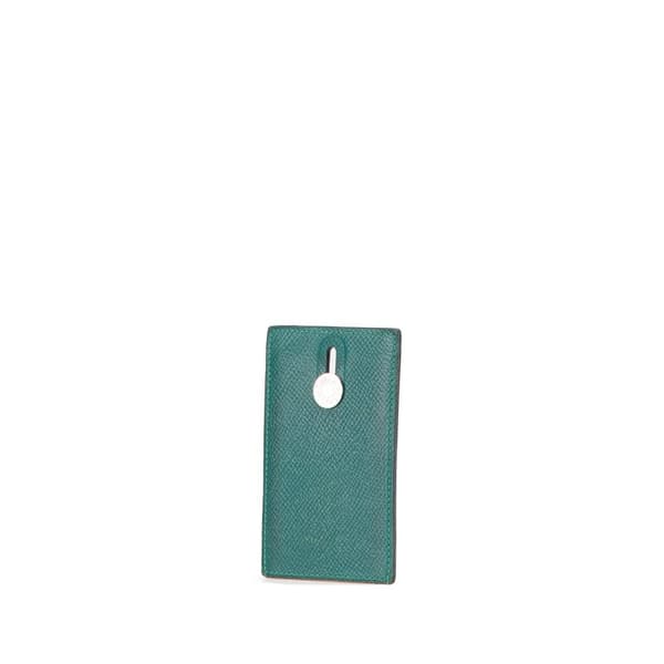 Pre-owned Hermès Epsom Diabolo Card Holder Green