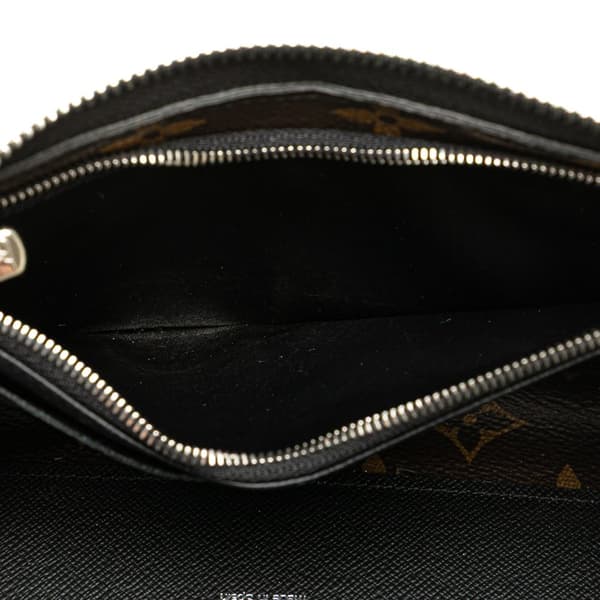 Pre-owned Louis Vuitton Monogram Macassar Zippy Dragonne Wallet Brown