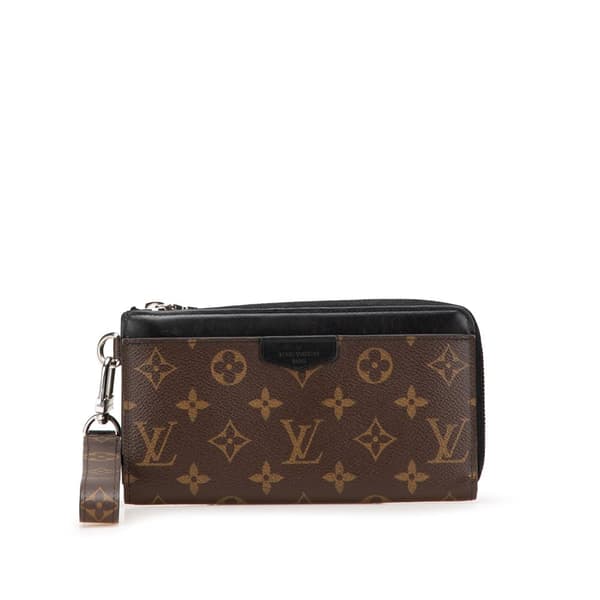 Pre-owned Louis Vuitton Monogram Macassar Zippy Dragonne Wallet Brown