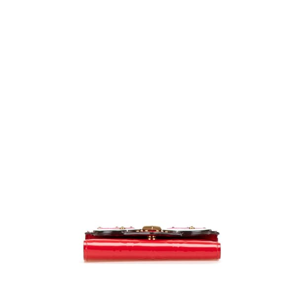 Pre-owned Louis Vuitton Monogram Vernis Angry Bird Victorine Wallet Red