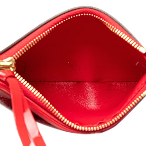 Pre-owned Louis Vuitton Monogram Vernis Angry Bird Victorine Wallet Red