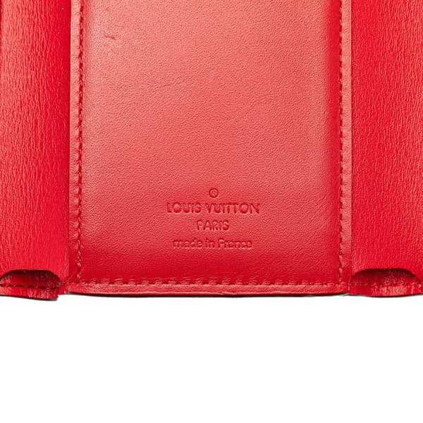 Pre-owned Louis Vuitton Monogram Vernis Angry Bird Victorine Wallet Red
